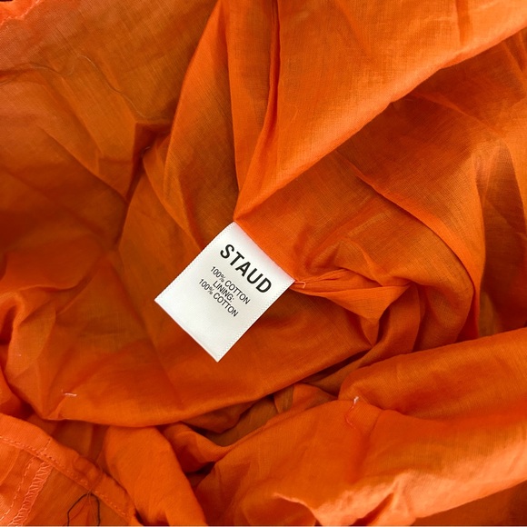 STAUD Wells Maxi Dress - Poppy Plaid Cotton Spring - Picture 10 of 12